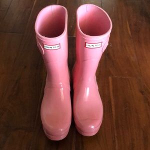 Light Pink short Hunter boots!
